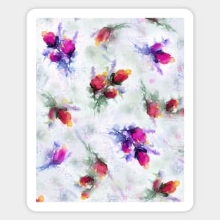 bouquet of watercolor roses Sticker